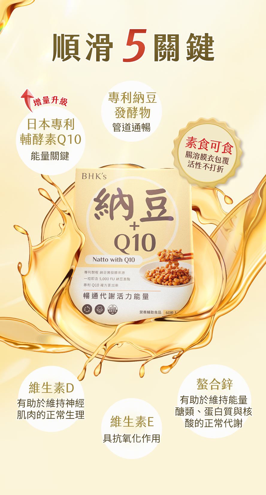 BHKs納豆+Q10成分有什麼