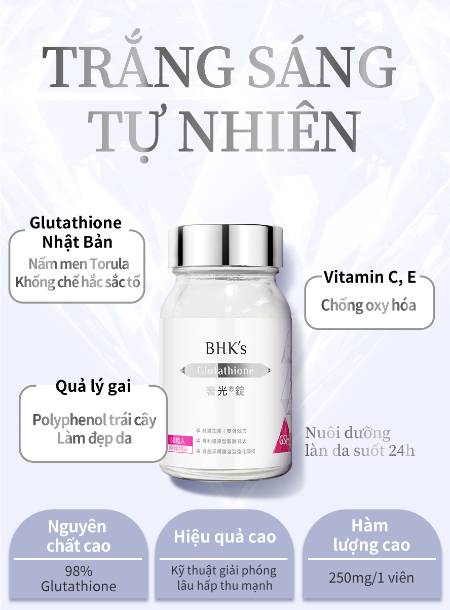 viên nén trắng da hỗ trợ làm sáng da, trao đổi chất, dưỡng da, cơ thể khỏe mạnh giúp ngủ ngon