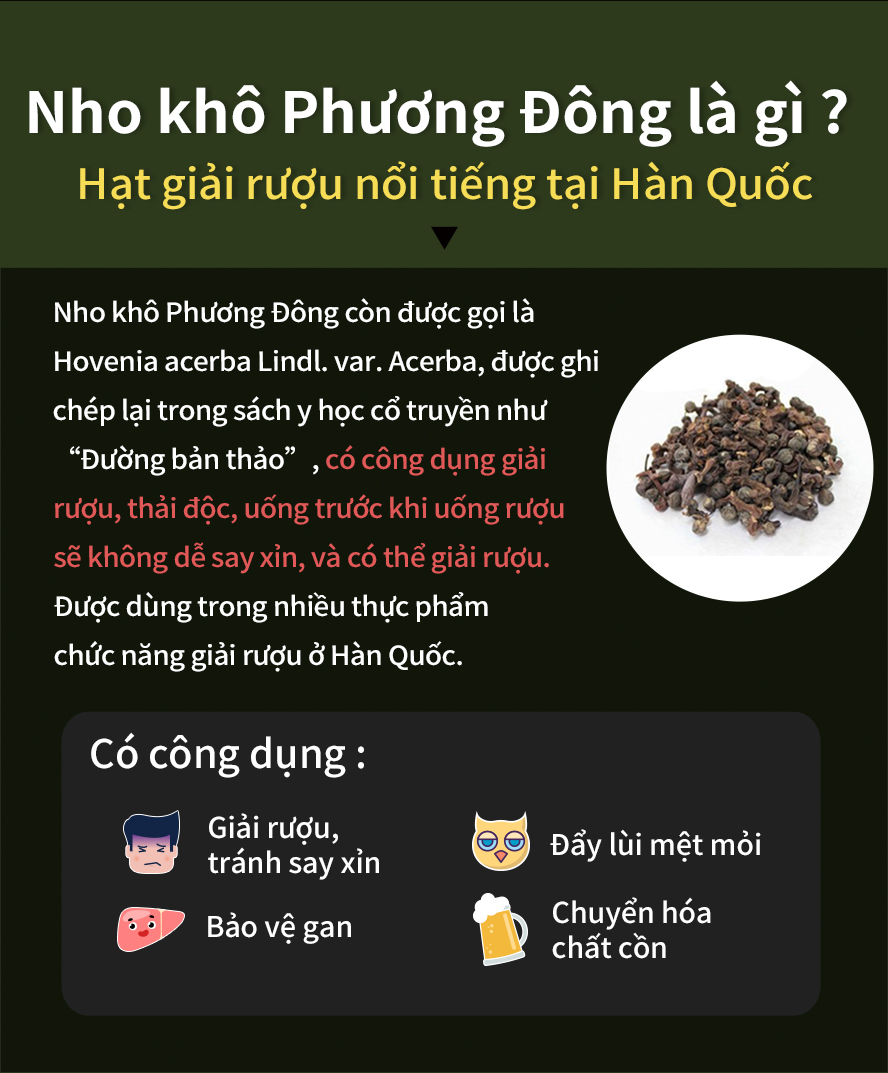 Nho khô Phương Đông: Thông tin và lợi ích