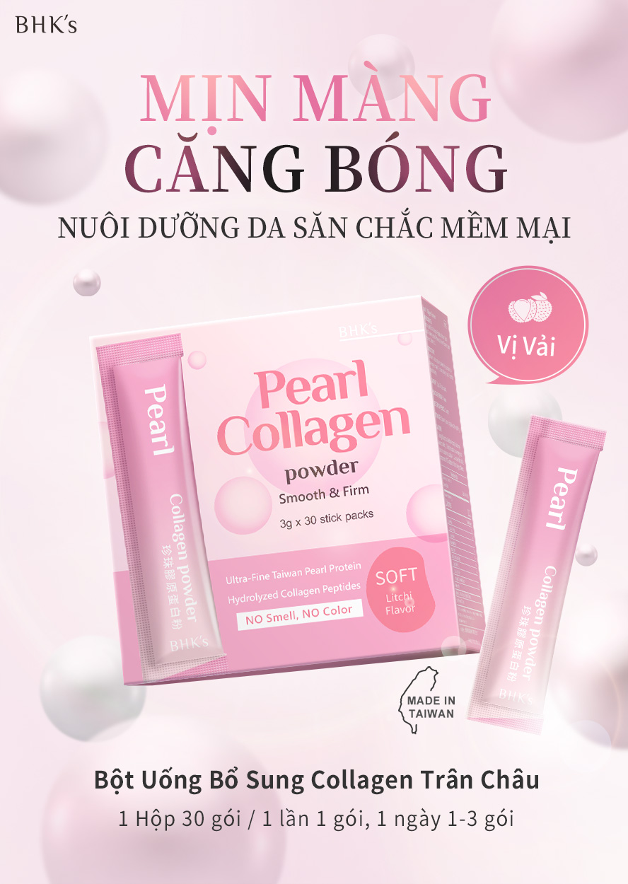 tạo độ đàn hồi cho da, cải thiện làn da sần sùi, phục hồi trắng sáng, vị nhãn dễ uống không mùi tanh