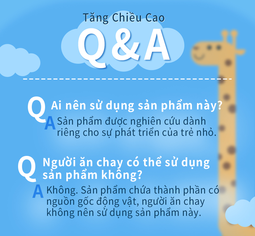 hỗ trợ tăng chiều cao ,phát triển nhanh