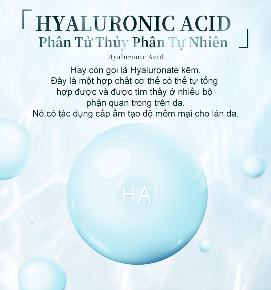 Axit hyaluronic của BHK cấp ẩm cần thiết cho da, làm mờ nếp nhăn, ngăn ngừa lão hóa