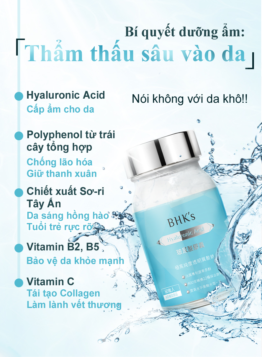 Axit hyaluronic của BHK's đứng đầu về độ tinh khiết đến 95%