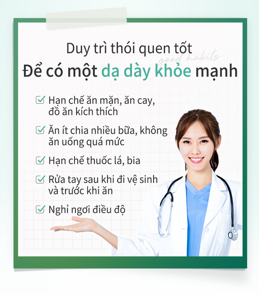 Chuyên gia khuyến cáo nên ăn lượng ít nhiều bữa nhỏ, ít ăn đồ cay đồ kích thích, kết hợp uống viên nén cải thện trào ngược axit dạ dày BHK hiệu quả sẽ tốt hơn