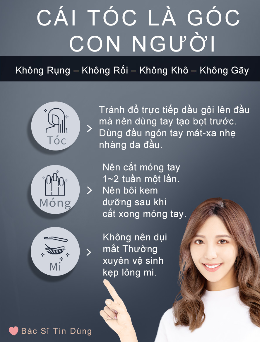 bổ sung dưỡng chất cho tóc, móng, da