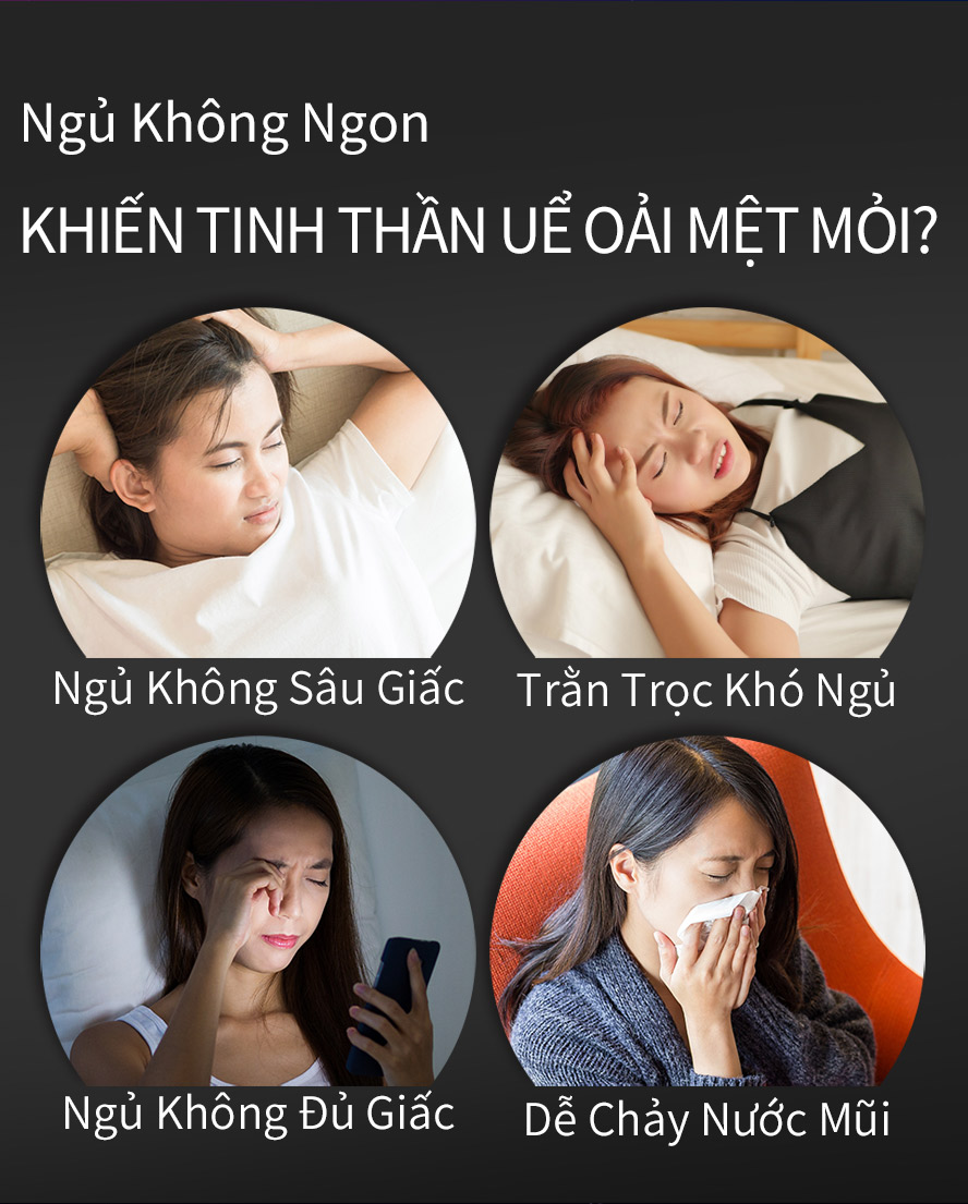 cải thiện tình trạng mất ngủ, giúp ngủ ngon, ngủ sâu