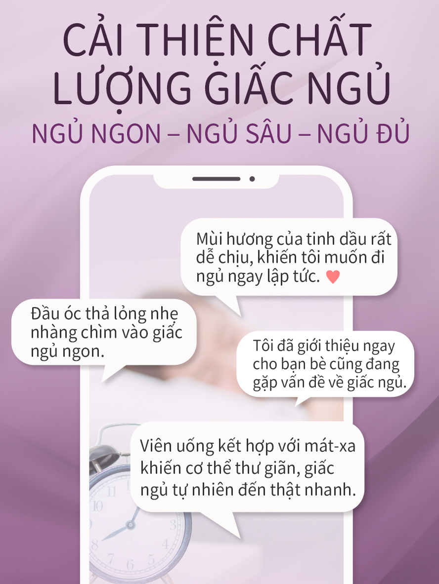 áp lực lớn, tâm trạng lo lắng, ngủ không ngon đều có thể sử dụng