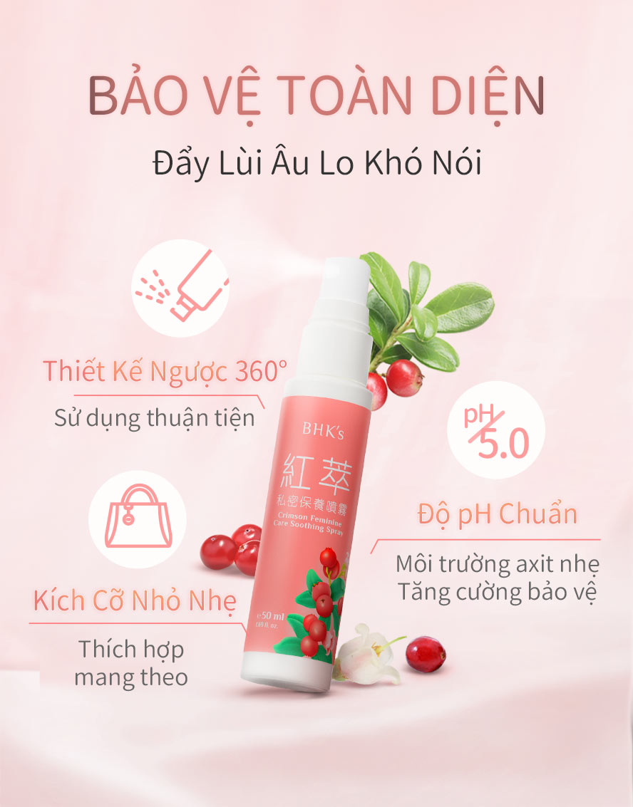 cầm chai xịt như thế nào vẫn xịt thoải mái, độ pH tốt nhất tăng cường hệ miễn dịch vùng kín, thiết kế nhỏ gọn dễ đem theo